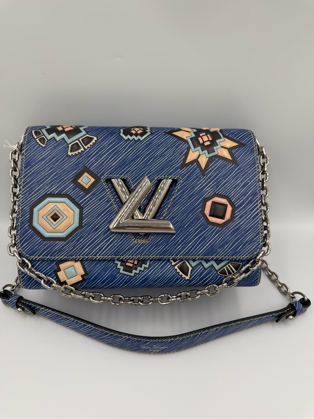 Louis Vuitton Twist Blue Epi Leather Chain Crossbody